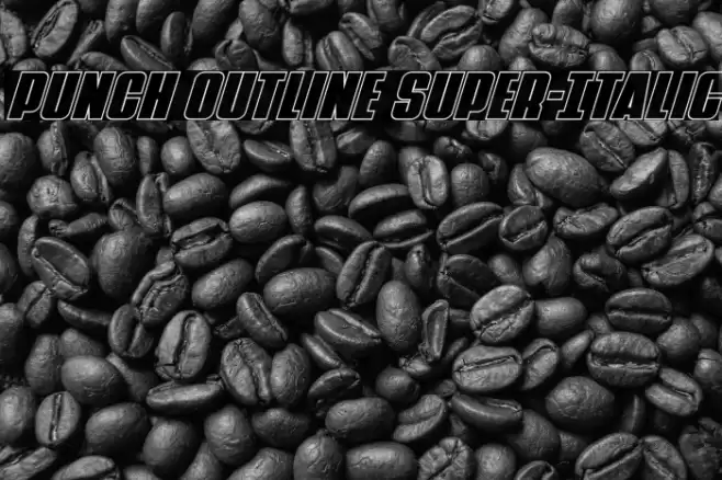 Punch Outline Super-Italic Font examples