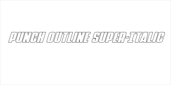 Punch Outline Super-Italic Logo