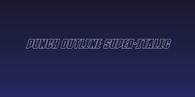Punch Outline Super-Italic Social Header