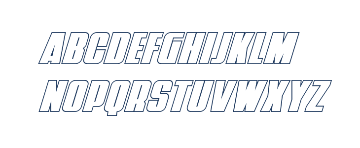 Punch Outline Super-Italic Lowercase