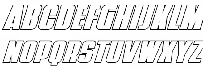 Punch Outline Super-Italic خط أحرف صغيرة