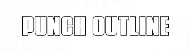 Punch Outline  les polices de caractères gratuit tlcharger