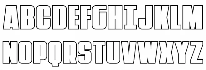 Punch Outline Font UPPERCASE