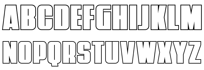 Punch Outline Font LOWERCASE
