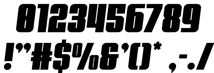 Punch Semi-Italic Font OTHER CHARS