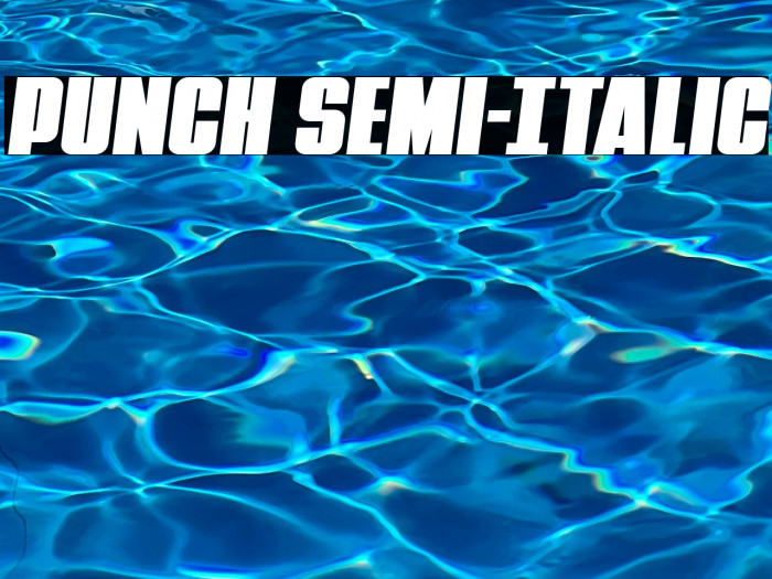 Punch Semi-Italic Example 3