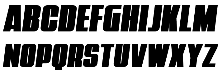 Punch Semi-Italic Font LOWERCASE