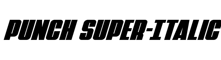 Punch Super-Italic  les polices de caractères gratuit tlcharger