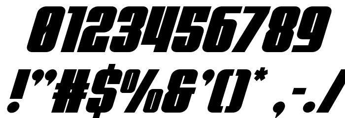 Punch Super-Italic Font OTHER CHARS