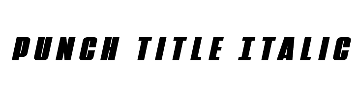 Punch Title Italic  नि: शुल्क फ़ॉन्ट्स डाउनलोड