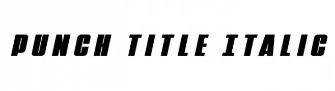 Punch Title Italic  Fuentes Gratis Descargar