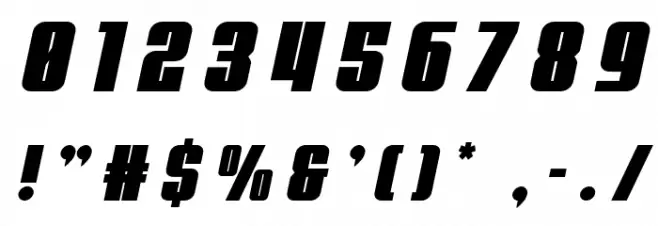 Punch Title Italic Font OTHER CHARS