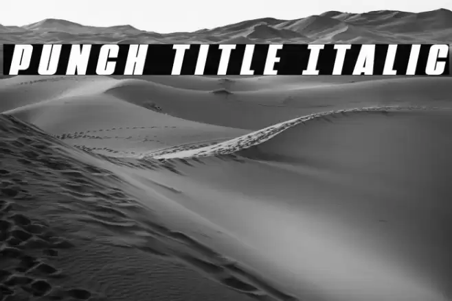 Punch Title Italic Font examples