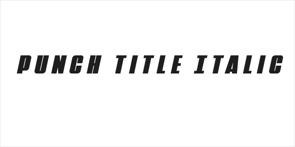 Punch Title Italic Logo