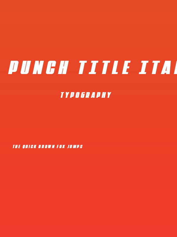Punch Title Italic Poster