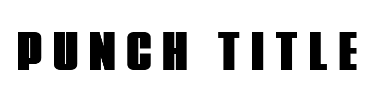 Punch Title  免费字体下载