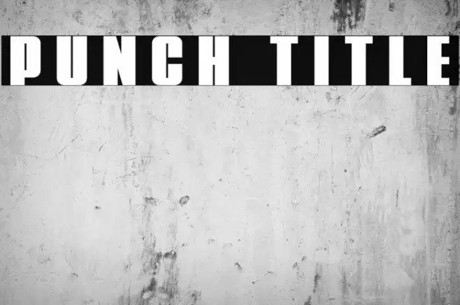 Punch Title Font examples