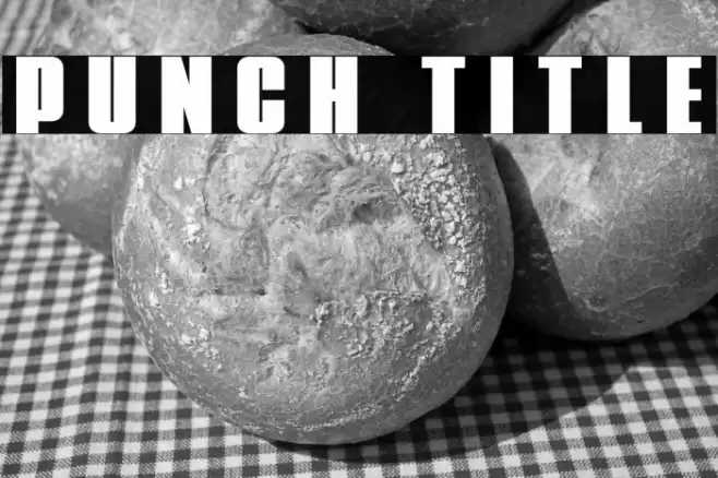 Punch Title Font examples