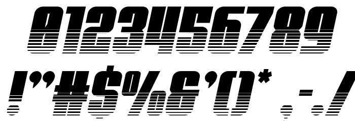 Punch Twotone Italic Font OTHER CHARS