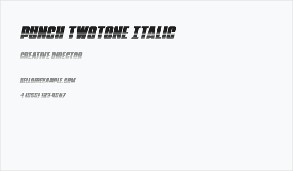 Punch Twotone Italic Business Card