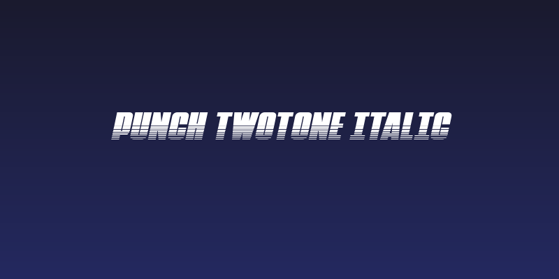 Punch Twotone Italic Social Header
