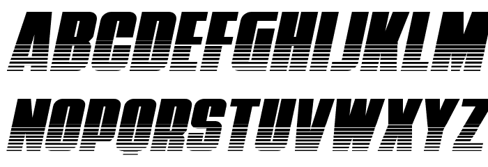 Punch Twotone Italic Font LOWERCASE