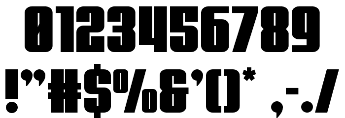 Punch Font OTHER CHARS