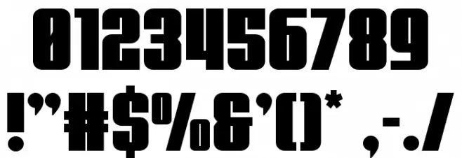 Punch Font OTHER CHARS