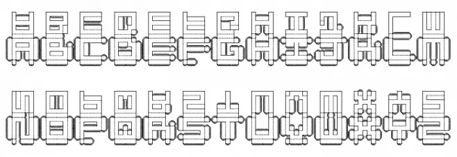 Punched Out Regular 字体 大写