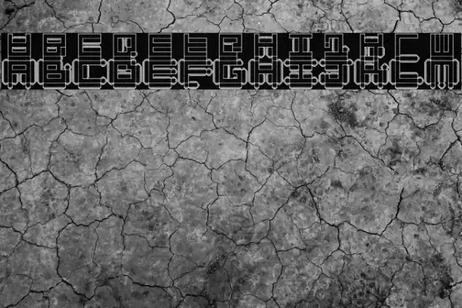 Punched Out Regular Font examples