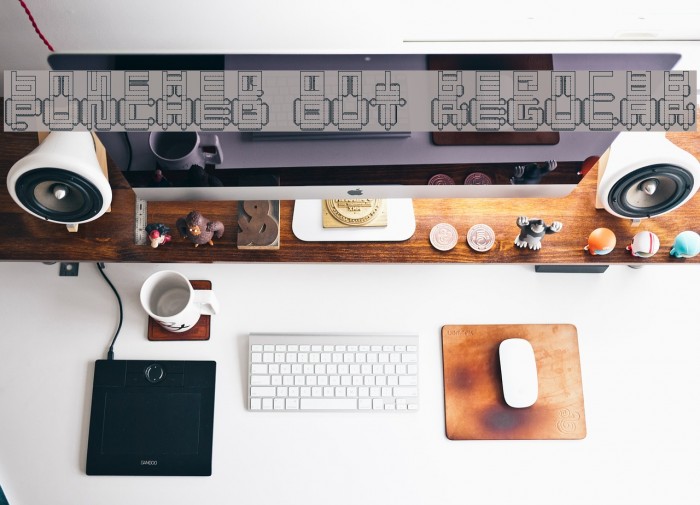 Punched Out Regular Font examples