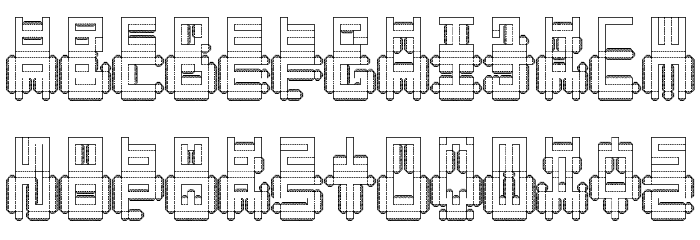 Punched Out Regular Font LOWERCASE