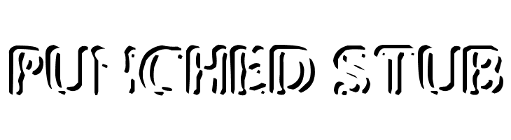 Punched Stub  Free Fonts Download