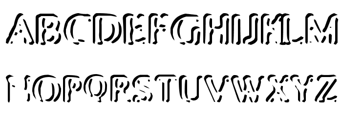 Punched Stub Font LOWERCASE