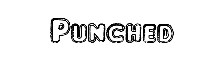 Punched Font