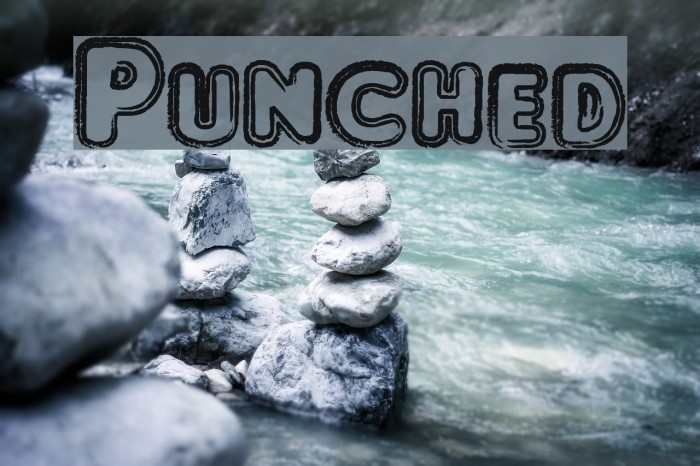 Punched Font examples