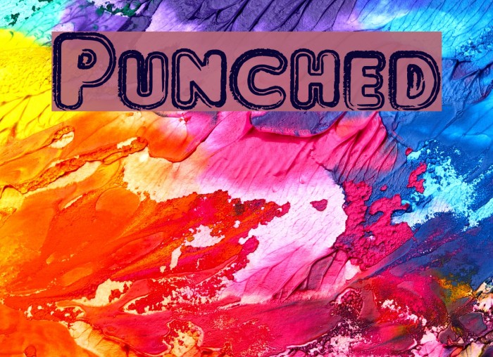 Punched Font examples