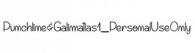 Punchline&Galimatias 1_PersonalUseOnly  font caratteri gratis