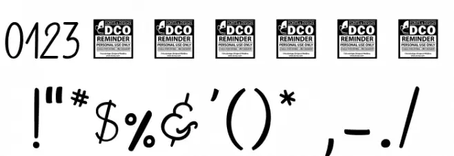 Punchline&Galimatias 1_PersonalUseOnly Font OTHER CHARS