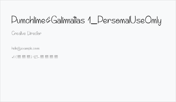 Punchline&Galimatias 1_PersonalUseOnly Business Card