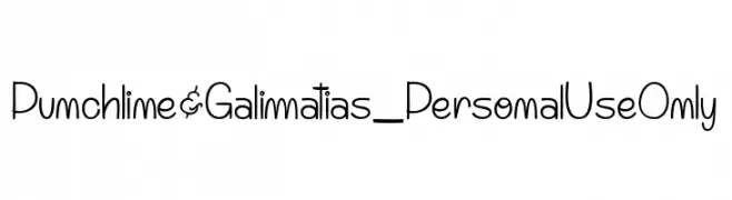 Punchline&Galimatias_PersonalUseOnly  font caratteri gratis