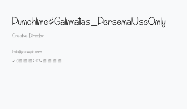 Punchline&Galimatias_PersonalUseOnly Business Card