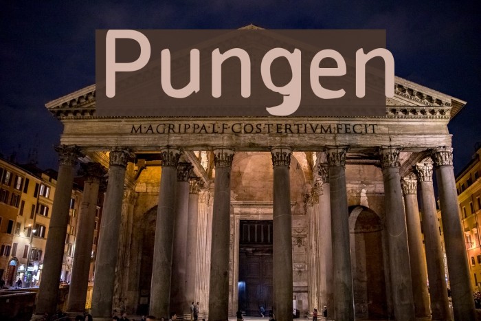 Pungen Font examples
