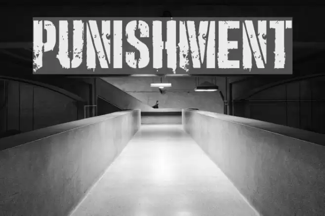 Punishment Font examples