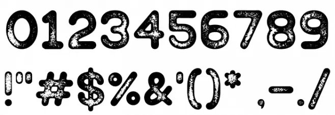 Punizione Stamp Font OTHER CHARS