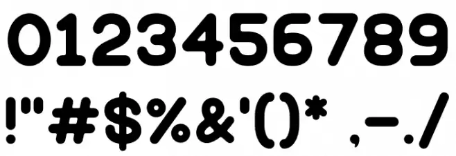 Punizione Font OTHER CHARS