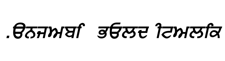 Punjabi  Bold Italic  Frei Schriftart Herunterladen