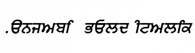 Punjabi  Bold Italic  لخطوط تنزيل