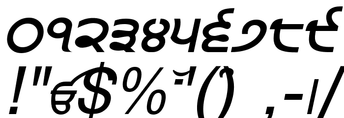 Punjabi Bold Italic Font OTHER CHARS