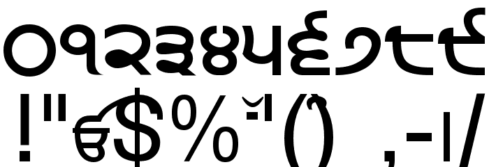Punjabi Bold Font OTHER CHARS